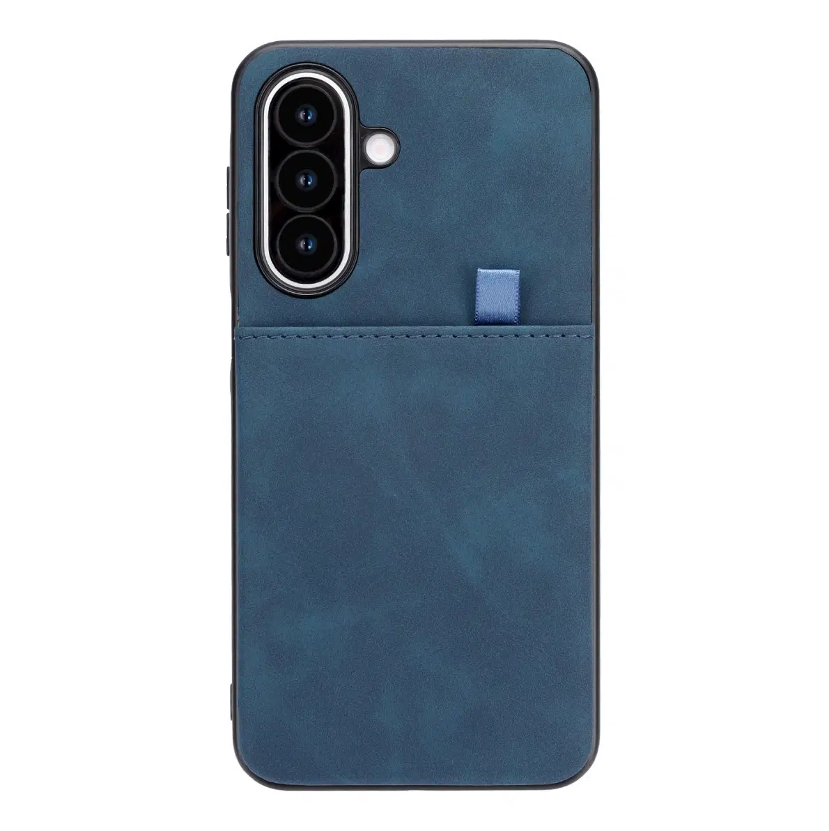 Cityhoesje-Backcover-Suédine Card Holder-Geschikt voor Samsung S26 FE-DonkerBlauw - Afbeelding 1