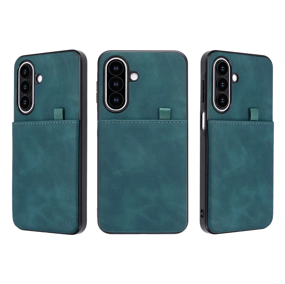 Cityhoesje-Backcover-Suédine Card Holder-Geschikt voor Samsung S26 FE-Groen - Afbeelding 2