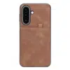 Cityhoesje-Backcover-Suédine Card Holder-Geschikt voor Samsung S26 FE-Bruin - Thumbnail Image 1