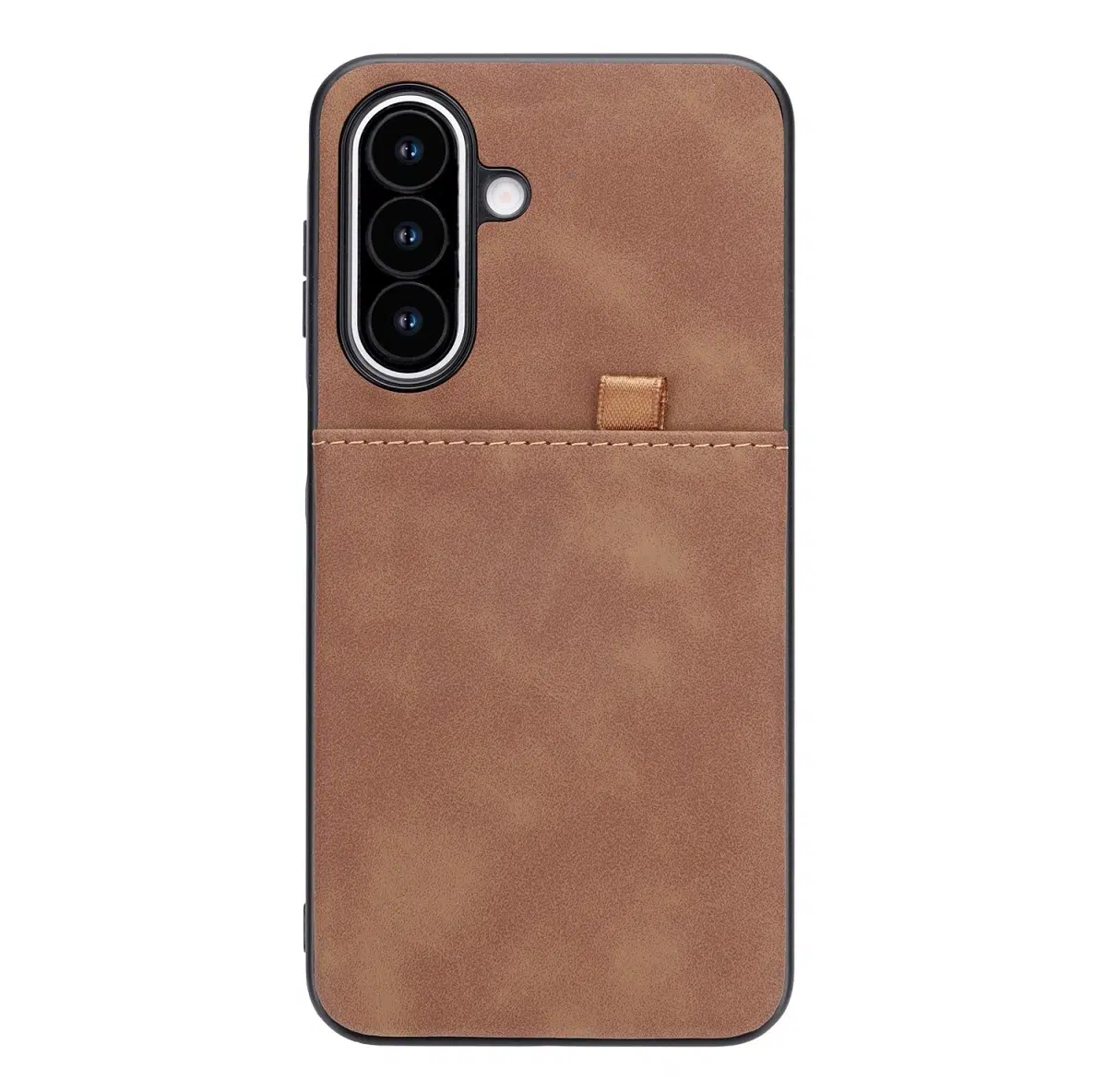 Cityhoesje-Backcover-Suédine Card Holder-Geschikt voor Samsung S26 FE-Bruin - Afbeelding 1