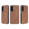 Cityhoesje-Backcover-Suédine Card Holder-Geschikt voor Samsung S26 FE-Bruin - Thumbnail Image 2