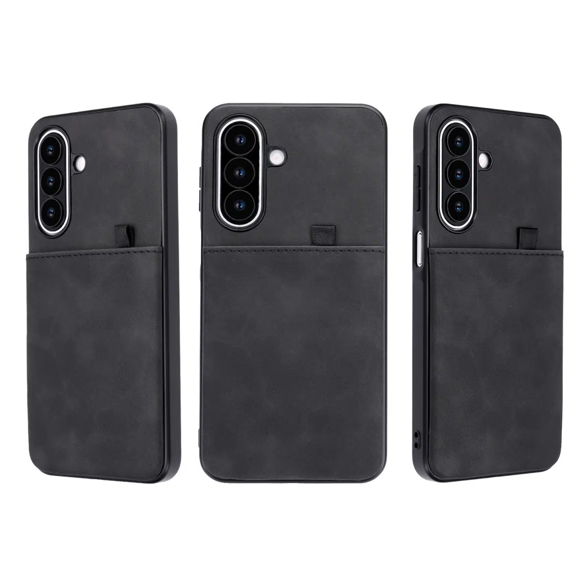 Cityhoesje-Backcover-Suédine Card Holder-Geschikt voor Samsung S26 FE-Zwart - Afbeelding 2