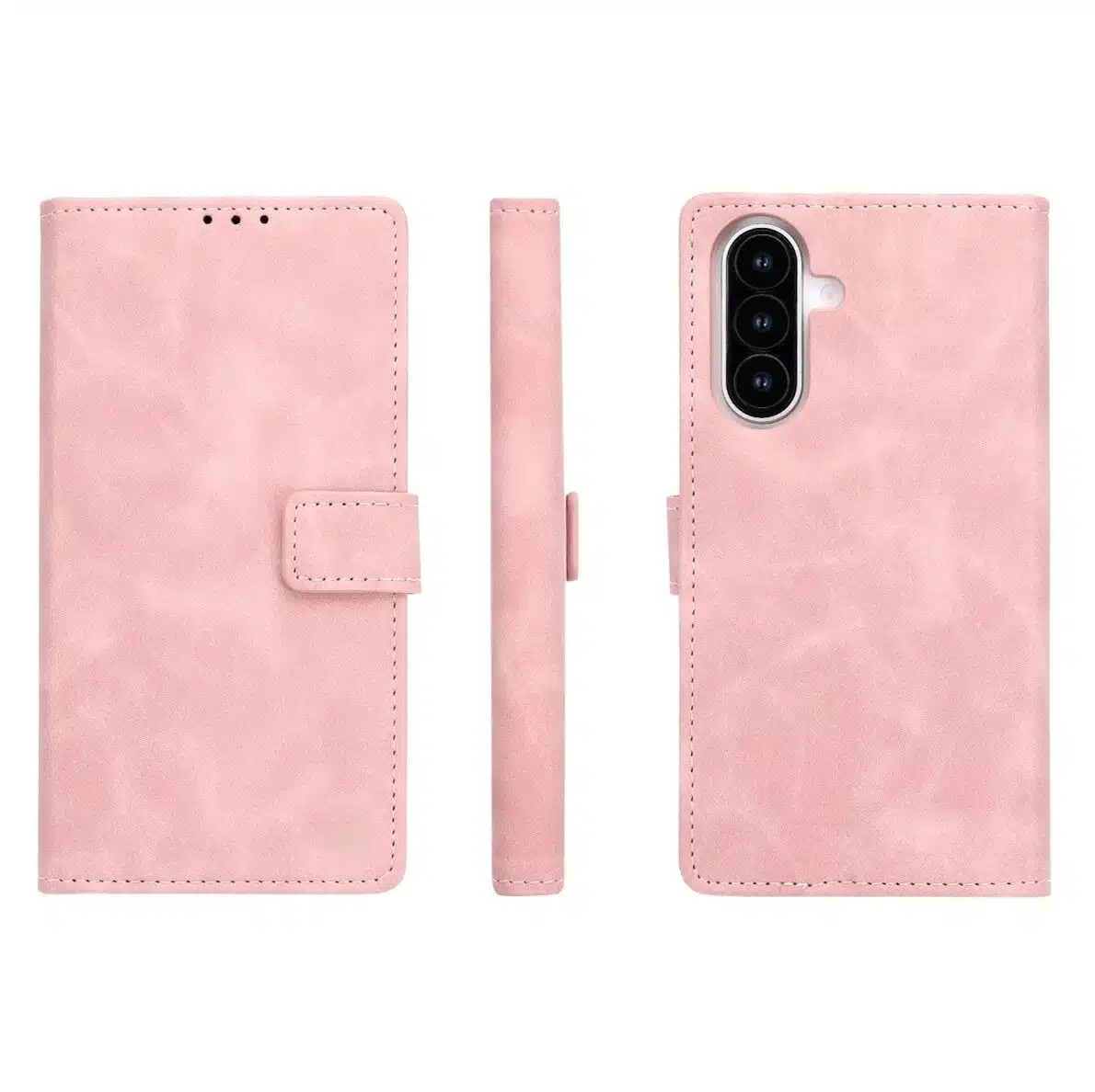 Cityhoesje-Bookcase-Suede-Style Wallet-Geschikt voor Samsung-S26 FE-Roze - Afbeelding 2