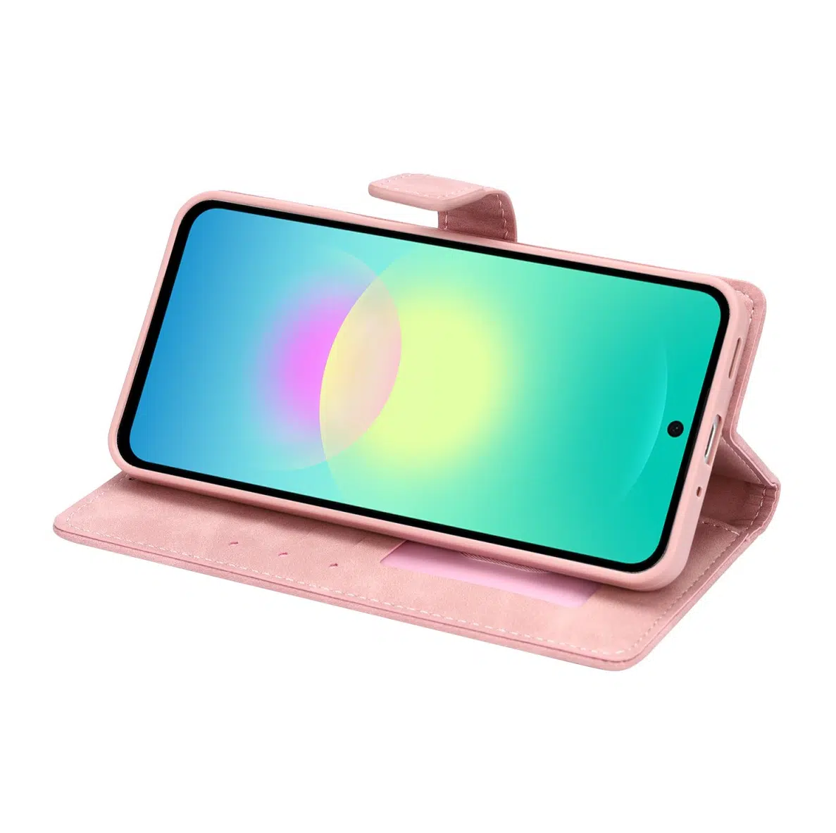Cityhoesje-Bookcase-Suede-Style Wallet-Geschikt voor Samsung-S26 FE-Roze - Afbeelding 5