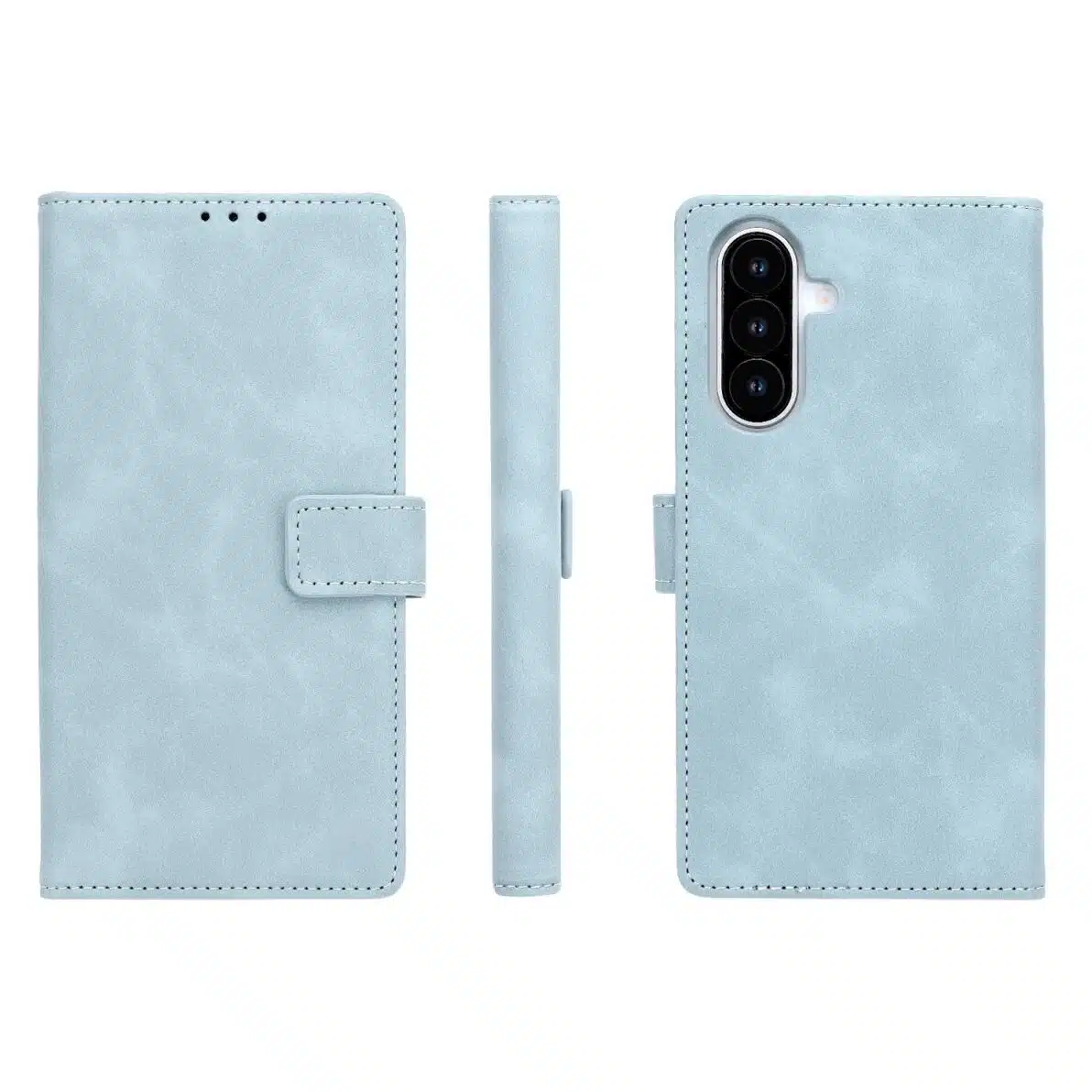 Cityhoesje-Bookcase-Suede-Style Wallet-Geschikt voor Samsung-S26 FE-Turquoise - Afbeelding 2