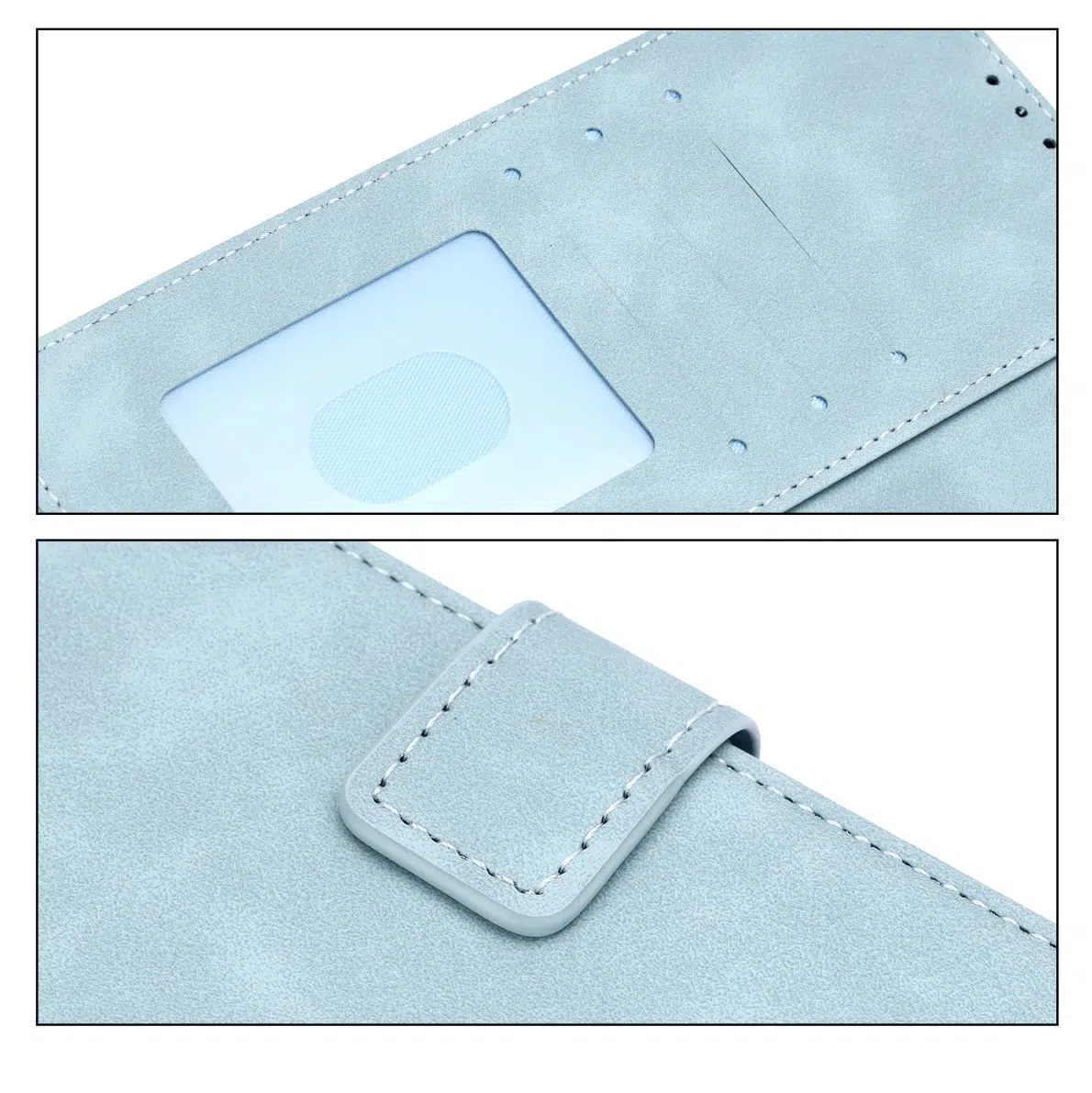 Cityhoesje-Bookcase-Suede-Style Wallet-Geschikt voor Samsung-S26 FE-Turquoise - Afbeelding 4