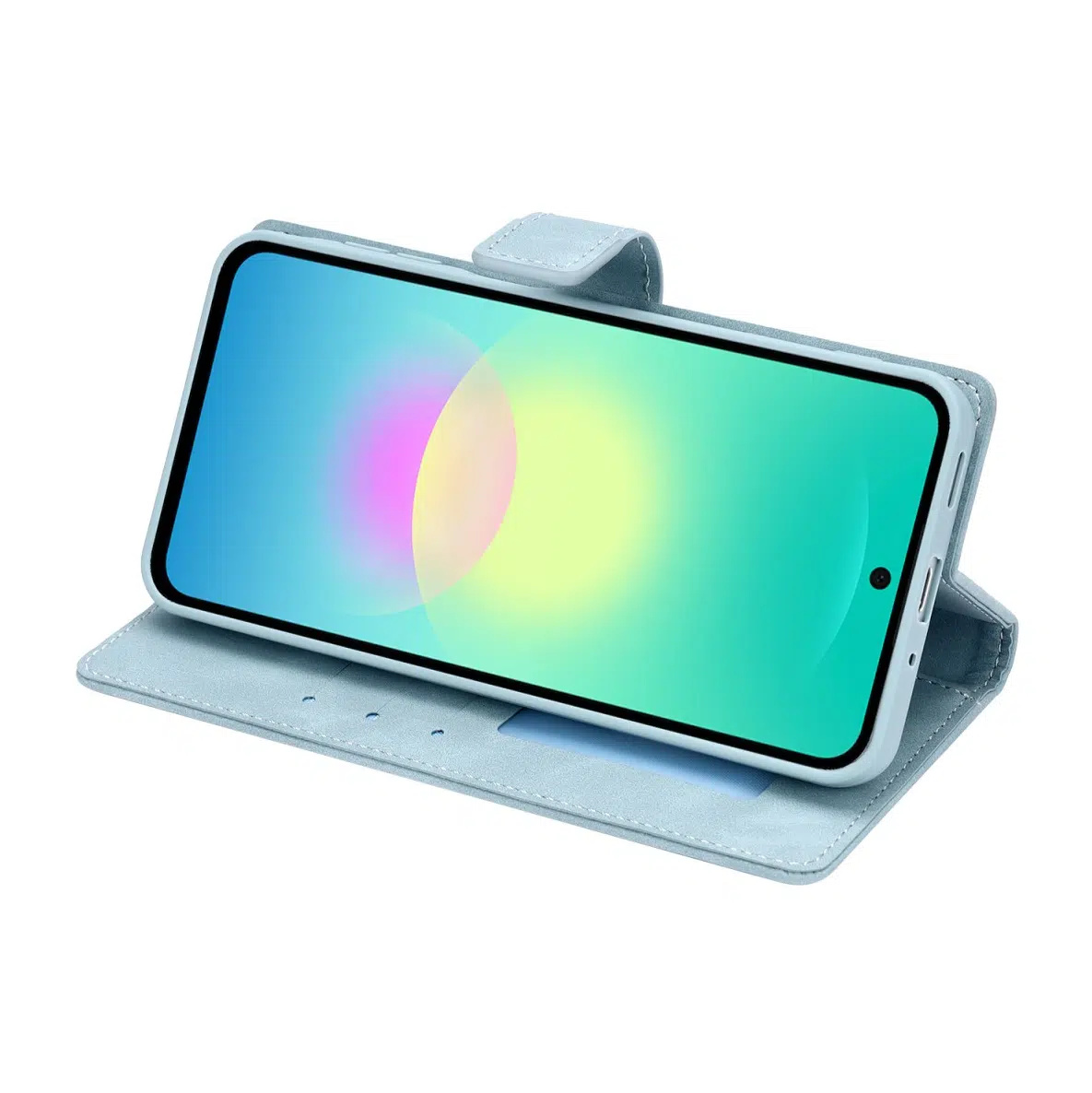 Cityhoesje-Bookcase-Suede-Style Wallet-Geschikt voor Samsung-S26 FE-Turquoise - Afbeelding 5