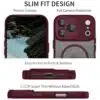 Cityhoesje-Backcover-iPhone 18 Pro Max-17 Pro Max-MagSafe-Camerabescherming-Bordeaux - Thumbnail Image 4
