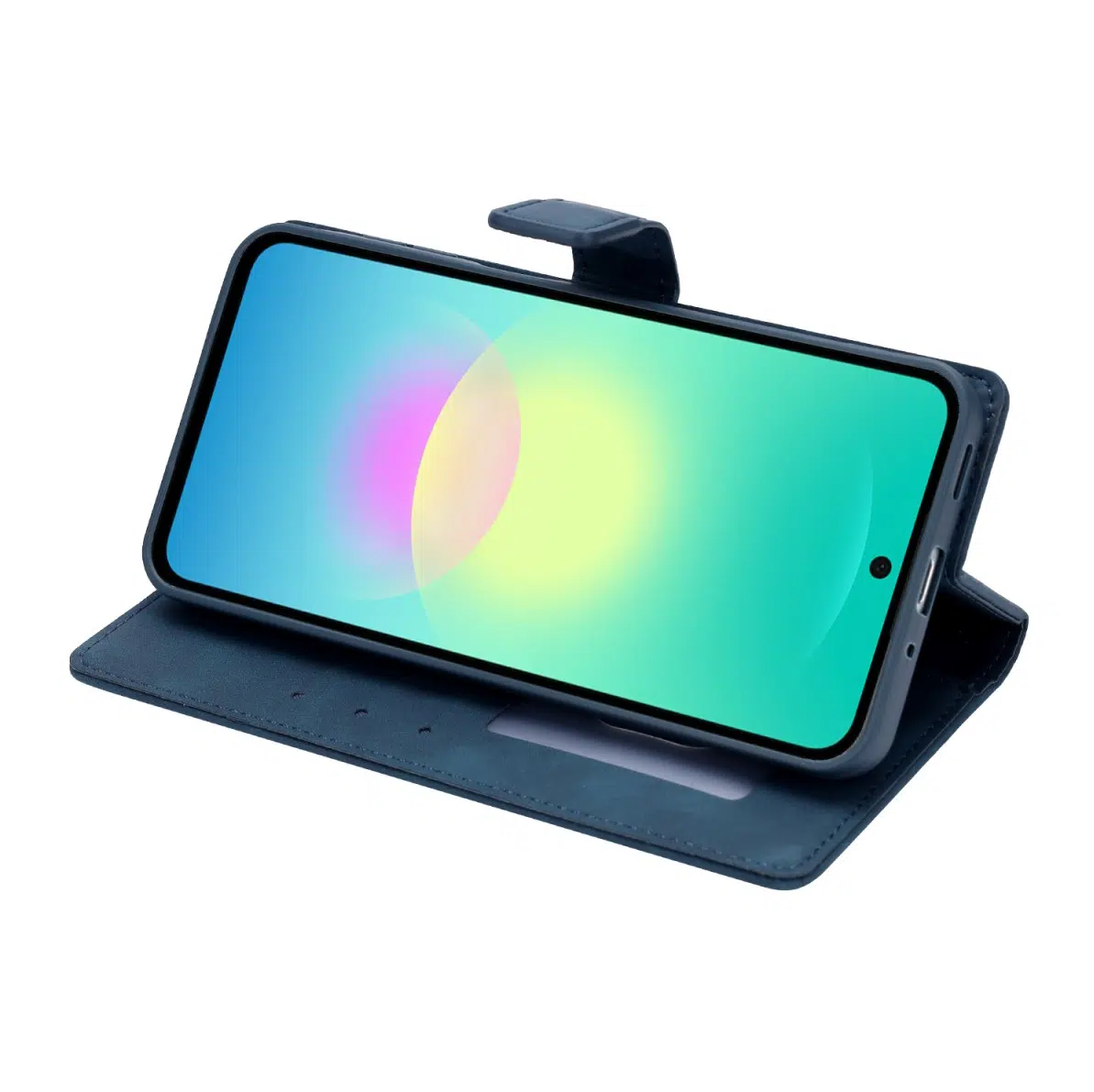 Cityhoesje-Bookcase-Suede-Style Wallet-Geschikt voor Samsung-S26 FE-DonkerBlauw - Afbeelding 5