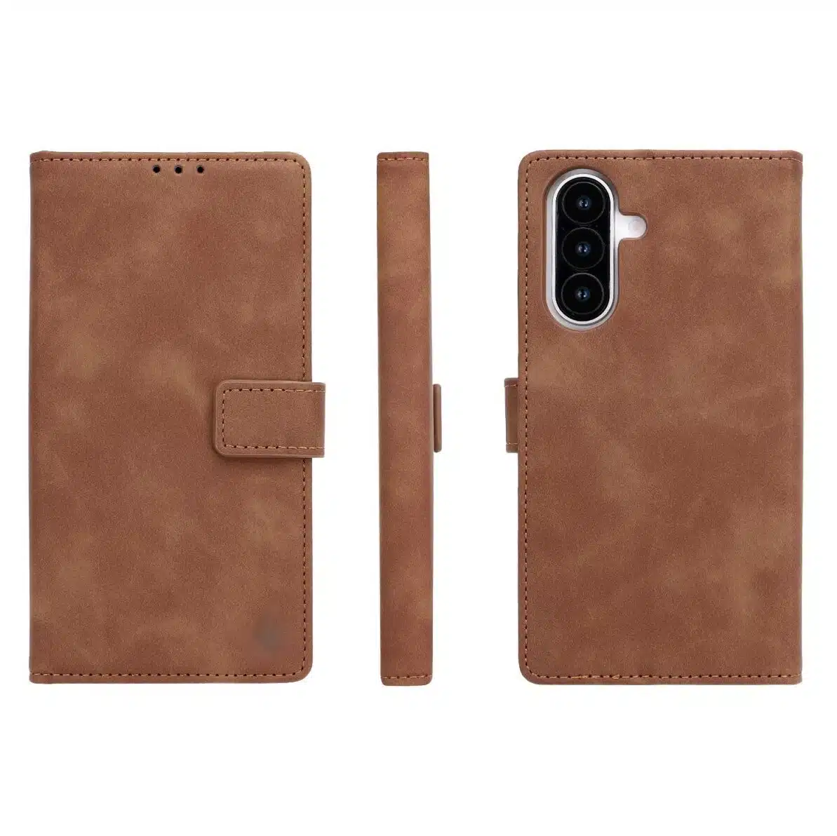 Cityhoesje-Bookcase-Suede-Style Wallet-Geschikt voor Samsung-S26 FE-Bruin - Afbeelding 5