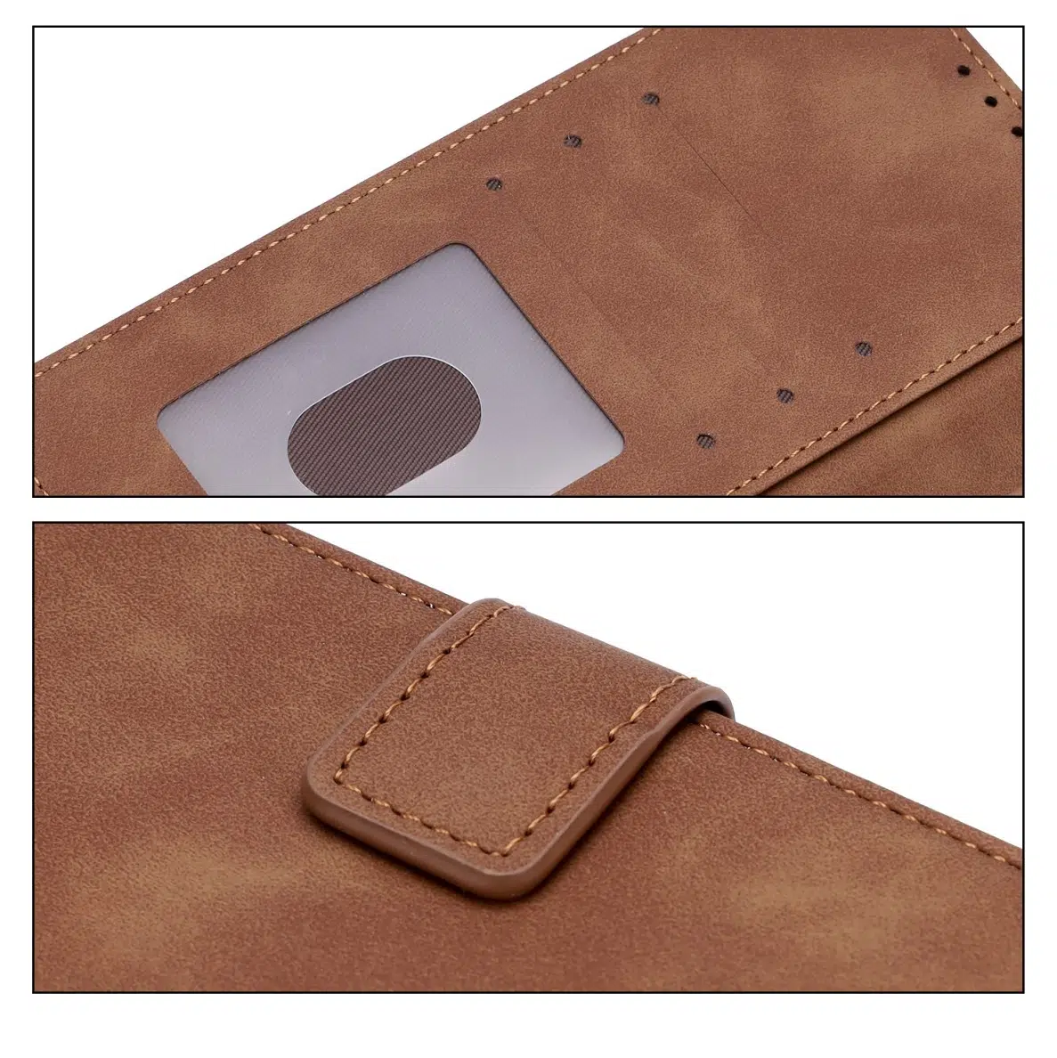Cityhoesje-Bookcase-Suede-Style Wallet-Geschikt voor Samsung-S26 FE-Bruin - Afbeelding 3
