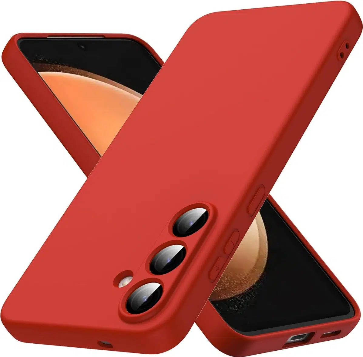 Cityhoesje-Backcover Silicone-Geschikt voor Samsung Galaxy S26 FE-Rood - Afbeelding 1