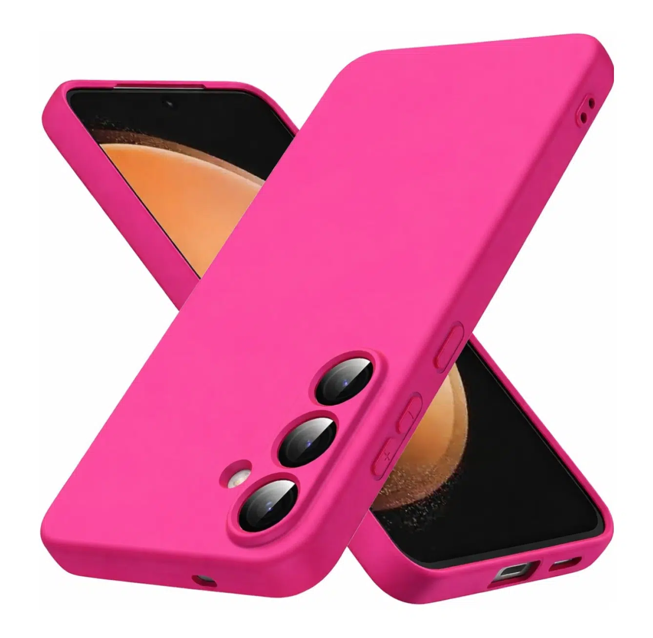 Cityhoesje-Backcover-Silicone-Geschikt voor Samsung Galaxy S26 FE-Roze - Afbeelding 1
