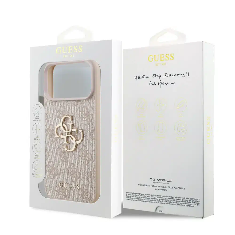 Guess-Backcover-iPhone17 Pro Max-18 Pro Max-HC 4G PU Big Logo-Roze - Afbeelding 8