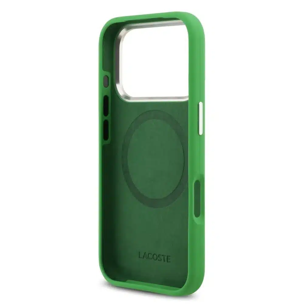 Lacoste-Backcover-iPhone 17 Pro Max-18 Pro Max-Magsafe-Metal Edge-Groen - Afbeelding 2