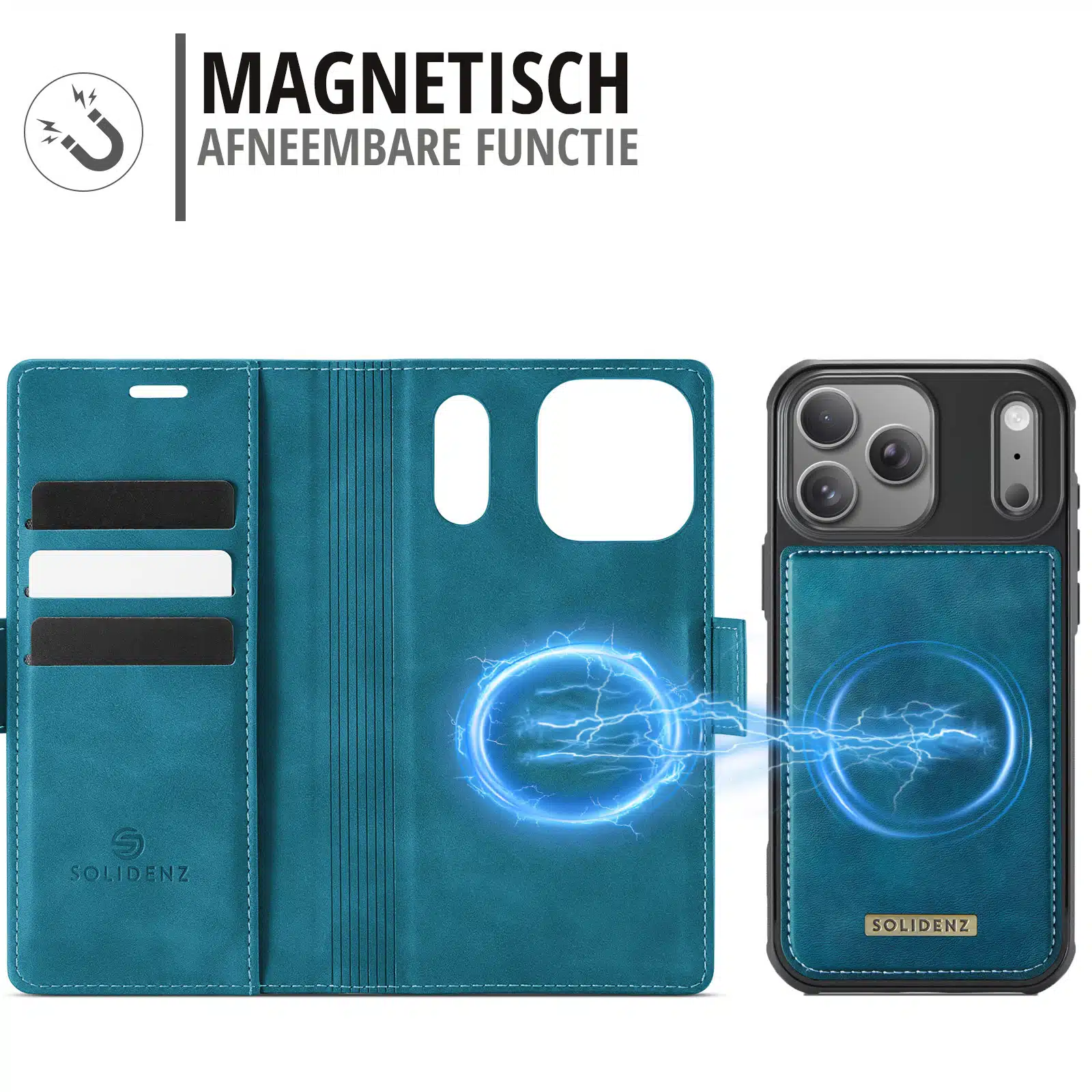 Solidenz-Bookcase 2-in-1 MagSafe voor iPhone 17 Pro-18 Pro-Blauw - Afbeelding 7