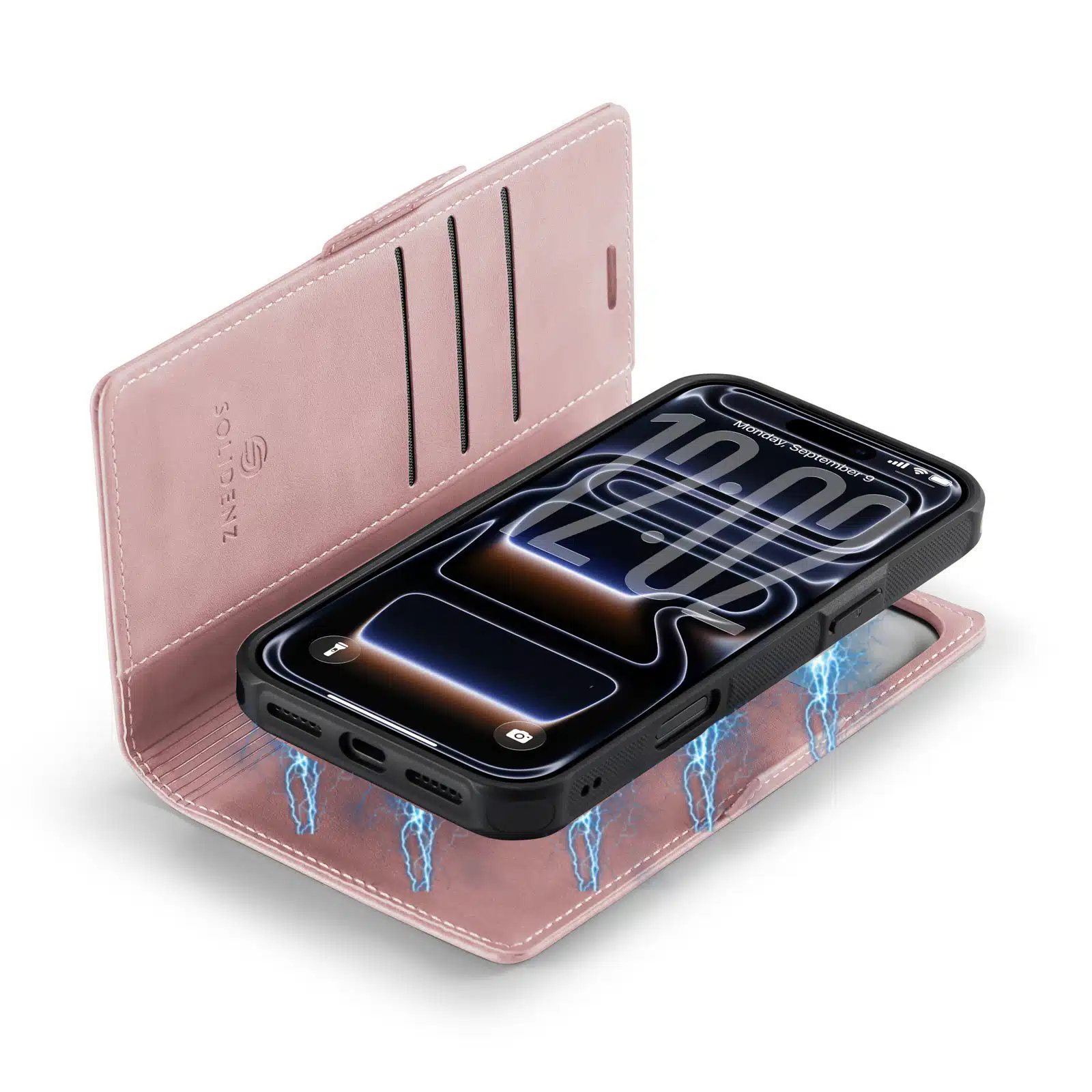 Solidenz-Bookcase 2-in-1 MagSafe-voor iPhone 17 Pro-18 Pro-Roze - Afbeelding 4