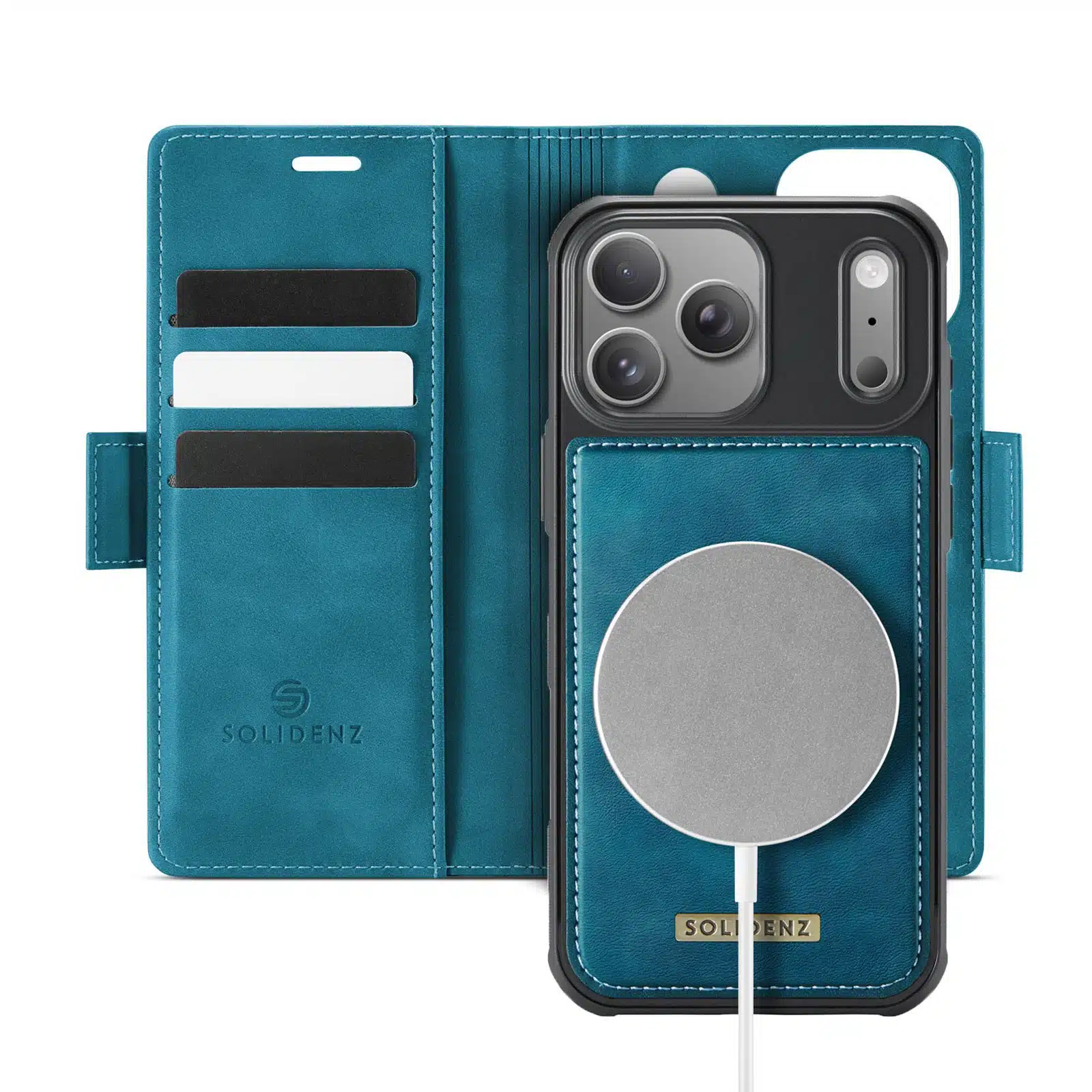 Solidenz-Bookcase-2-in-1 MagSafe iPhone 17 Pro Max-18 Pro Max-Blauw - Afbeelding 1