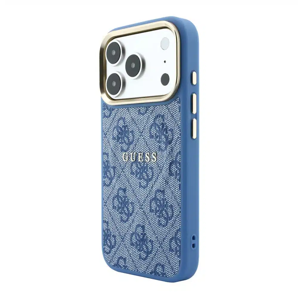 Guess-Backcover-iPhone 18 Pro Max-17 Pro Max-MagSafe Embossed 4G PU With Classic-Blauw - Afbeelding 2