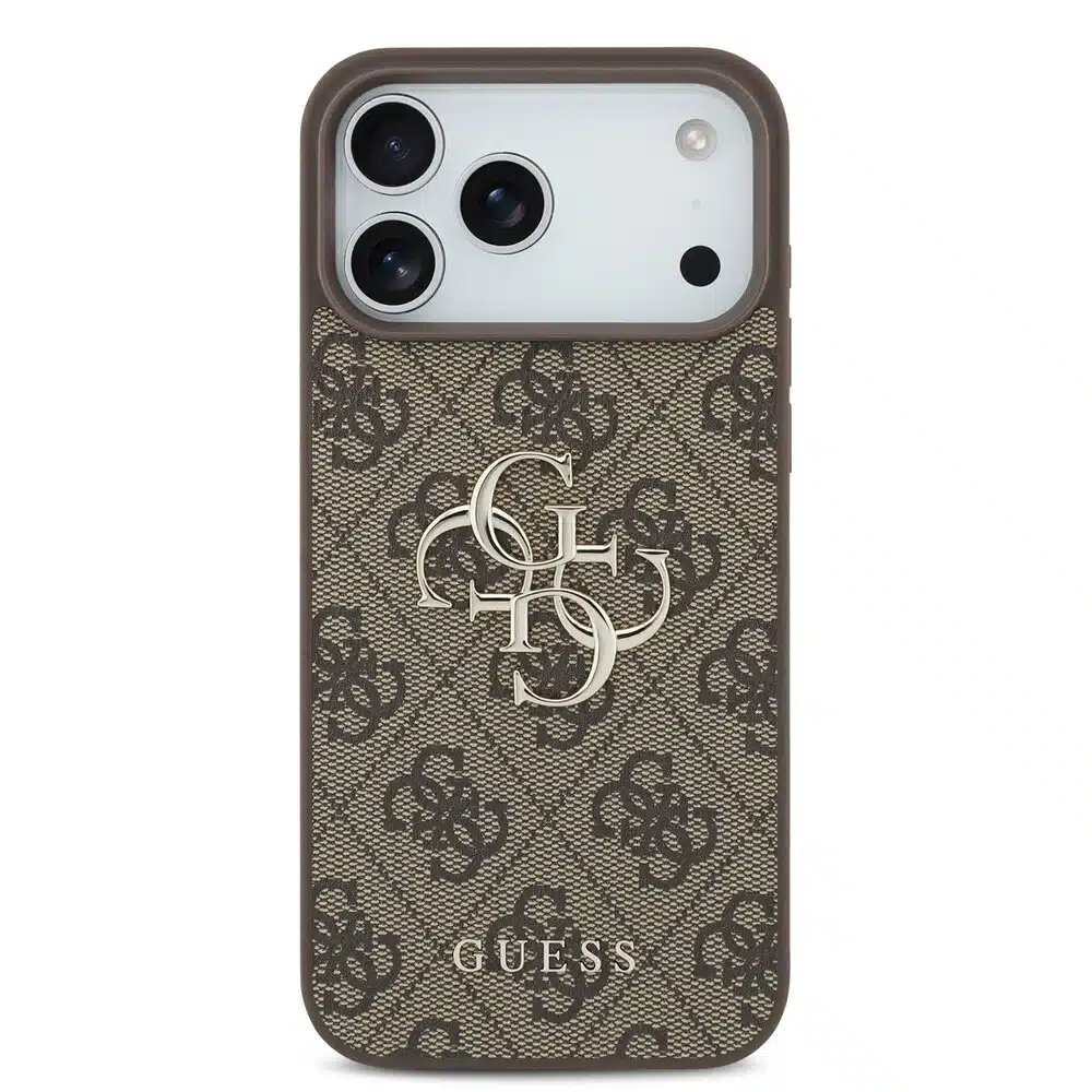 Guess-Backcover-iPhone 18 Pro Max-17 Pro Max-HC 4G PU Big Logo-Bruin - Afbeelding 3