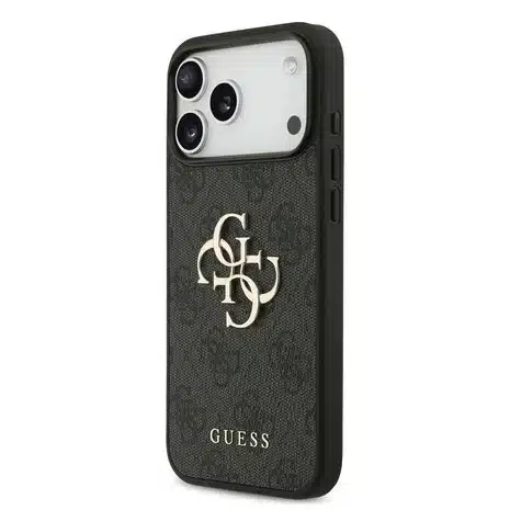 Guess-Backcover-iPhone 18 Pro Max-17 Pro Max-HC 4G PU Big Logo-Zwart - Afbeelding 2