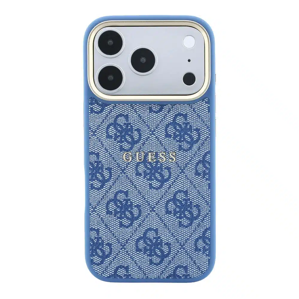 Guess-Backcover-iPhone 18 Pro Max-17 Pro Max-MagSafe Embossed 4G PU With Classic-Blauw - Afbeelding 3
