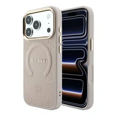 Guess-Backcover-iPhone 18 Pro Max-17 Pro Max-HC MagSafe Saffiano-Roze - Afbeelding 1