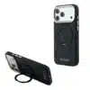 Guess-Backcover-iPhone 18 Pro Max-17 Pro Max-HC Magsafe-Ring Stand 360 4G Logo-Zwart - Thumbnail Image 1