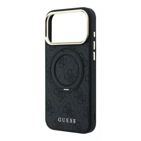 Guess-Backcover-iPhone 18 Pro Max-17 Pro Max-HC Magsafe-Ring Stand 360 4G Logo-Zwart - Afbeelding 5