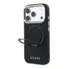 Guess-Backcover-iPhone 18 Pro Max-17 Pro Max-MagSafe-Ring Stand 360 Grained-Logo-Zwart - Thumbnail Image 2