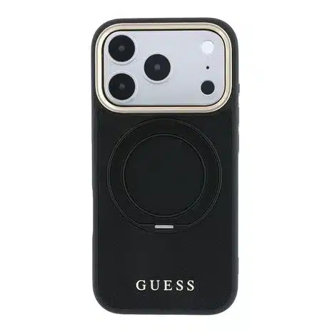 Guess-Backcover-iPhone 18 Pro Max-17 Pro Max-MagSafe-Ring Stand 360 Grained-Logo-Zwart - Afbeelding 3