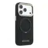Guess-Backcover-iPhone 18 Pro Max-17 Pro Max-MagSafe-Ring Stand 360 Grained-Logo-Zwart - Thumbnail Image 4