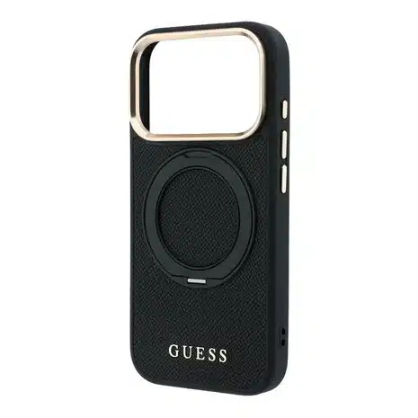 Guess-Backcover-iPhone 18 Pro Max-17 Pro Max-MagSafe-Ring Stand 360 Grained-Logo-Zwart - Afbeelding 5