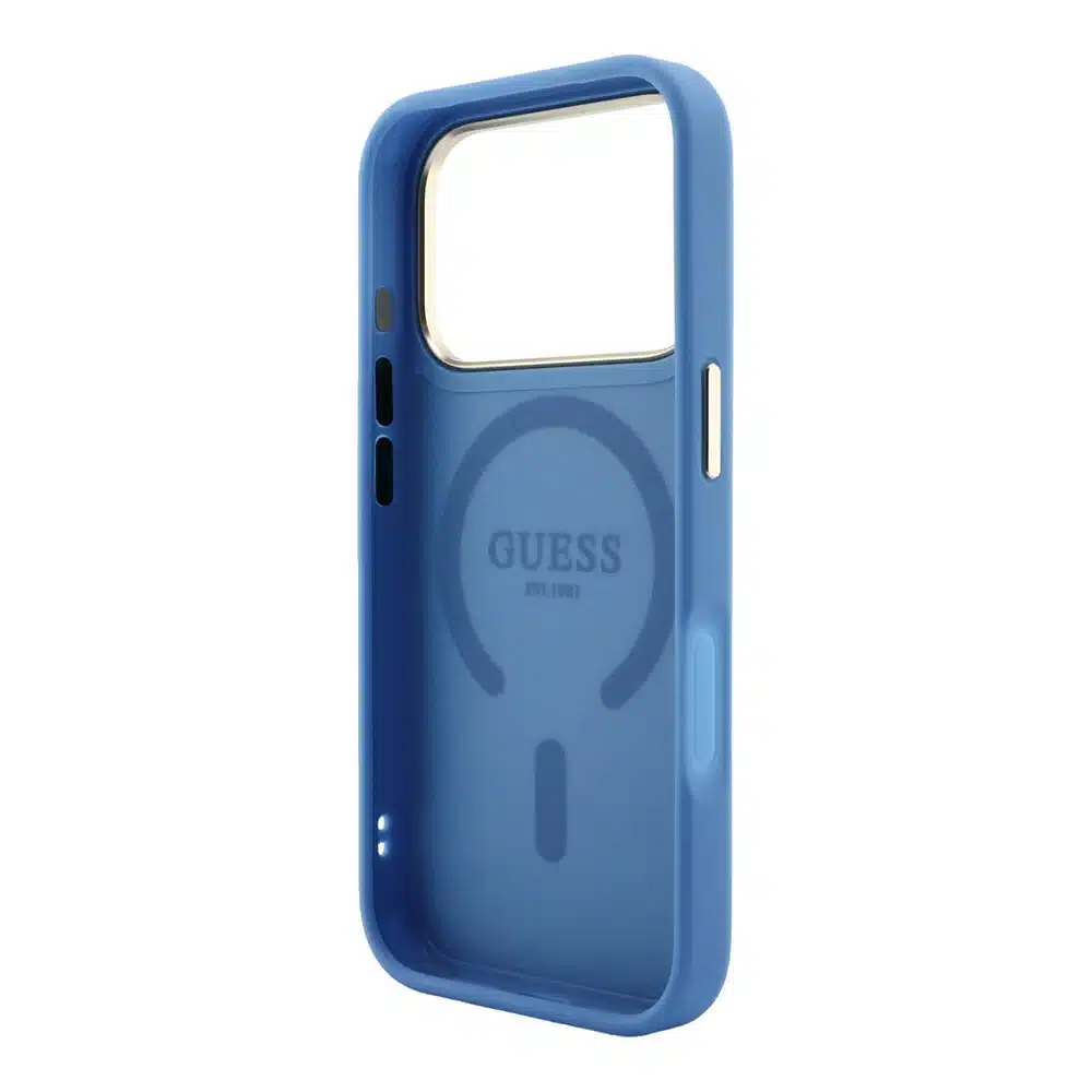 Guess-Backcover-iPhone 18 Pro Max-17 Pro Max-MagSafe Embossed 4G PU With Classic-Blauw - Afbeelding 7