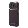 Karl Lagerfeld-iPhone 18 Pro Max-17 Pro Max-Backcover-HC MagSafe SW Grained PU HS Mono Resin Logo-Burgundy - Thumbnail Image 2