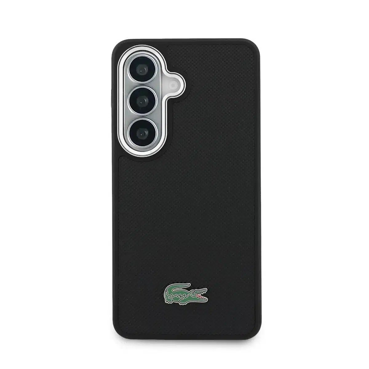 Lacoste-Backcover-MagSafe-Metal Edges Iconic Petit Piqué Logo-Geschikt voor Samsung S26-Zwart - Afbeelding 3