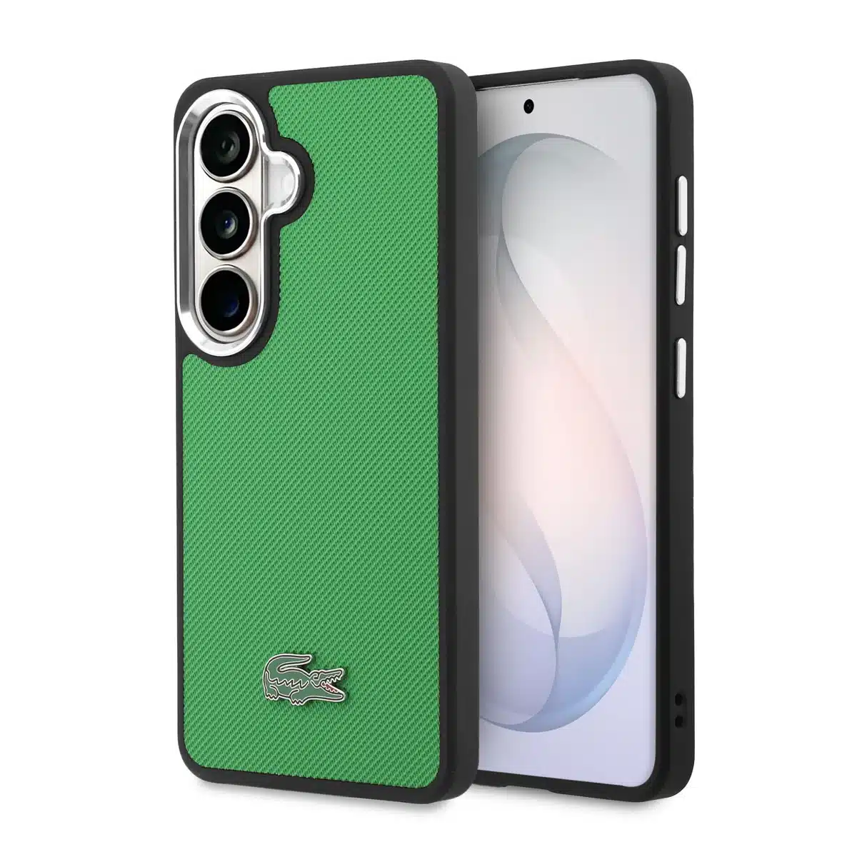 Lacoste-Backcover-MagSafe-Metal Edges Iconic Petit Piqué Logo-Geschikt voor Samsung S26-Groen - Afbeelding 1