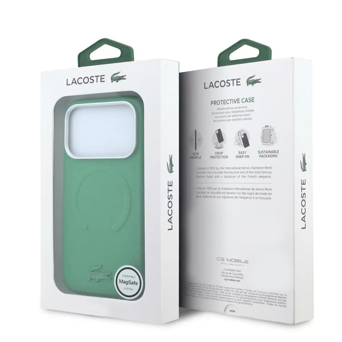 Lacoste - Backcover - iPhone 18 Pro Max - Magsafe - Petit Pique Embossed Estragon - Olijfgroen - Afbeelding 7