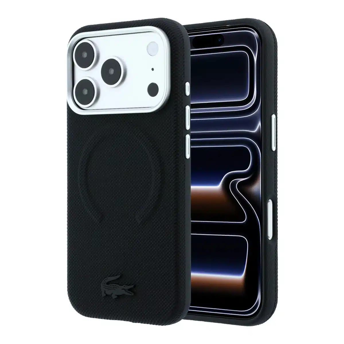 Lacoste-Backcover-iPhone 17 Pro Max-18 Pro Max-Magsafe-Logo-Zwart - Afbeelding 1