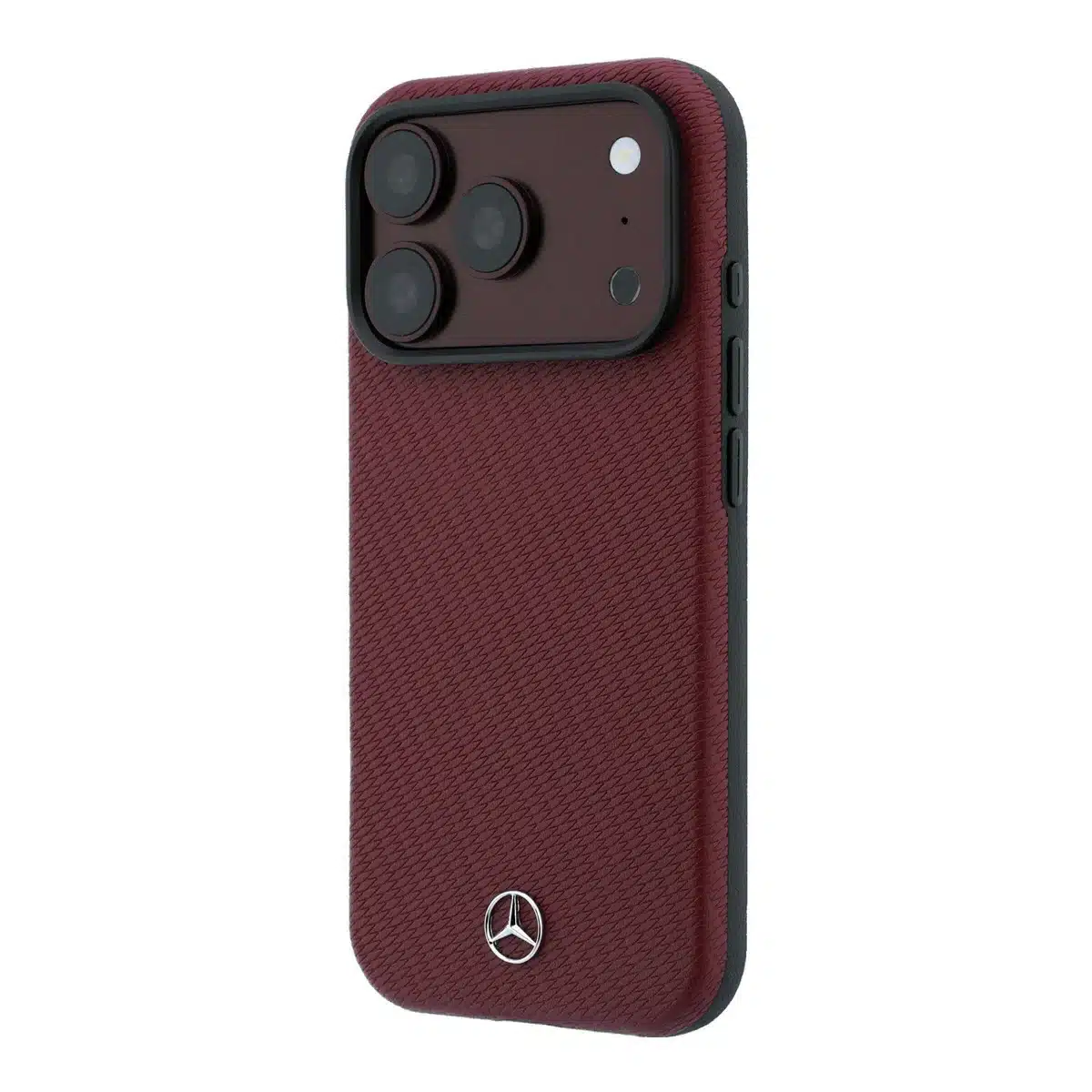 Mercedes Benz-Backcover-MagSafe-iPhone 17 Pro Max-18 Pro Max-Semi Wrap-Houtlook-Bordeauxrood - Afbeelding 2