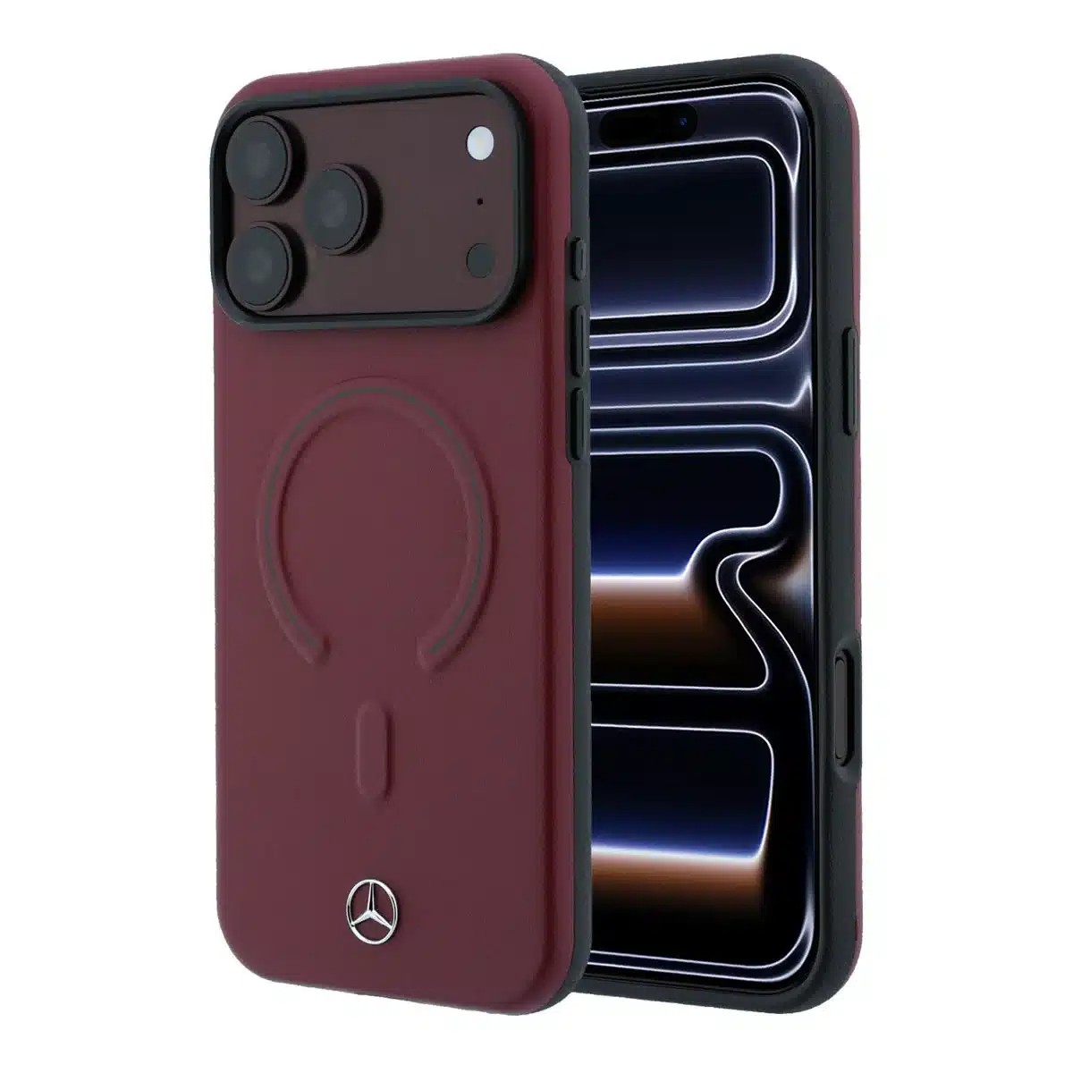 Mercedes Benz-Backcover-MagSafe-iPhone 17 Pro Max-18 Pro Max-Bordeauxrood - Afbeelding 1