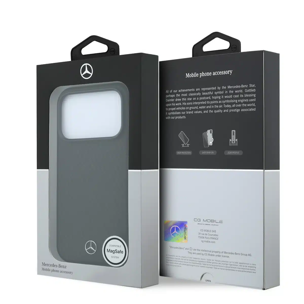 Mercedes Benz-Backcover-MagSafe-Semi Wrap-iPhone 17 Pro Max-18 Pro Max-Zwart - Afbeelding 6