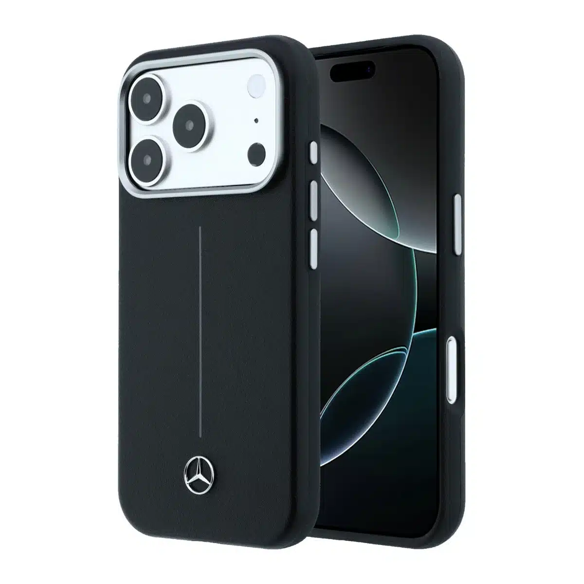 Mercedes Benz-Backcover-MagSafe-Semi Wrap-iPhone 17 Pro Max-18 Pro Max-Zwart - Afbeelding 1